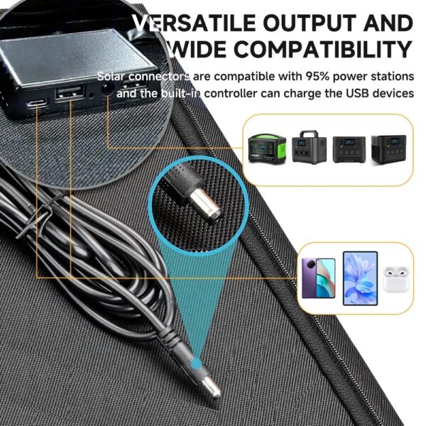 100W Solar Charging Kit – Compact & Travel-Friendly - Image 6